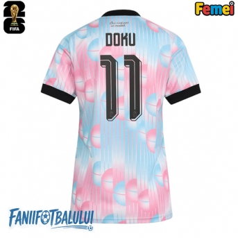 Belgia Jeremy Doku #11 Echipament de Fotbal Replică Mondial 2026 Femei Deplasare